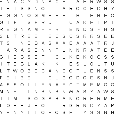 Kids Crossword Puzzles on Christmas   Free Word Search Puzzle